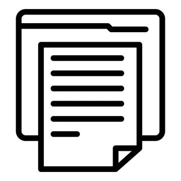 Learning material icon outline vector. Online training 스톡 일러스트