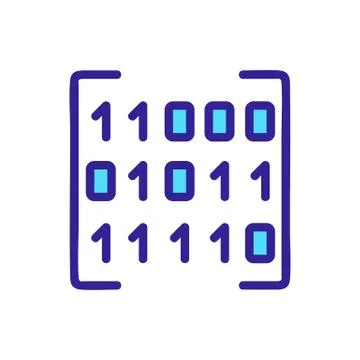 Learning math icon vector outline illustration Stock Illustration