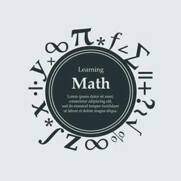 Learning math Illustrazione stock
