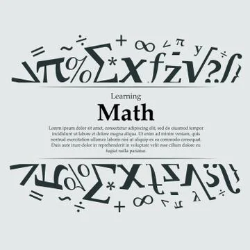 Learning math Stockillustratie