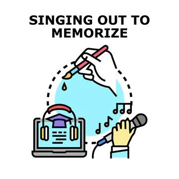 Learning, memory and creative education concept Stock Illustration