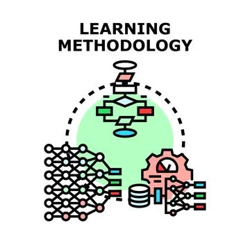 Learning methodology process for artificial intelligence development イラスト素材