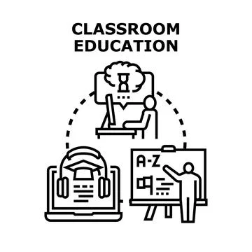 Learning methods connecting students and educators globally Stock Illustration