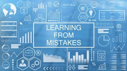 Learning From Mistakes, Animated Typography Illustrazione stock