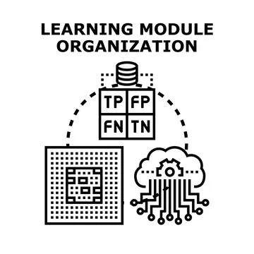 Learning module organization for data processing and artificial intelligence 스톡 일러스트