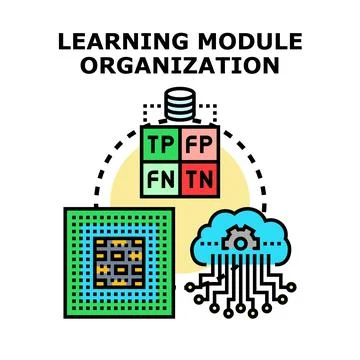 Learning module organization for data processing and artificial intelligence 스톡 일러스트