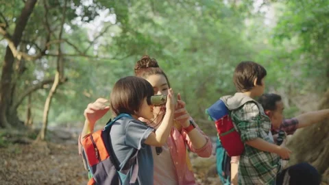 Learning nature of children Stock Footage 158433295