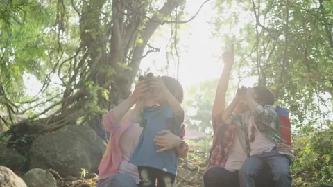 Learning nature of children Stock Footage 158433319