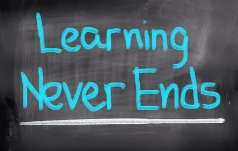 Learning never ends concept Stock Illustration