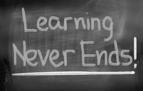 Learning never ends concept Stock Illustration