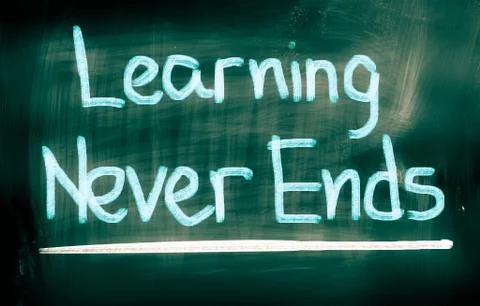 Learning never ends concept Stock Illustration