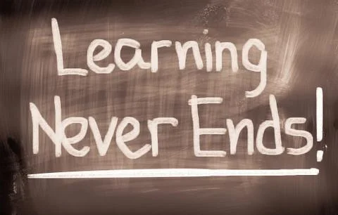 Learning never ends concept 스톡 일러스트