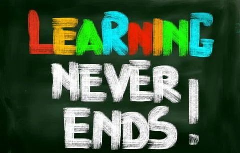 Learning never ends concept 스톡 일러스트