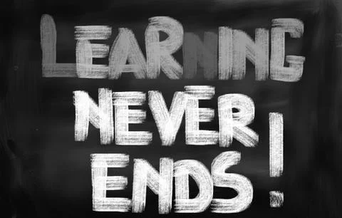 Learning never ends concept イラスト素材