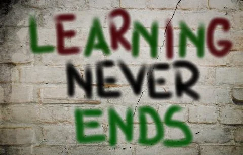 Learning never ends concept Stock Illustration