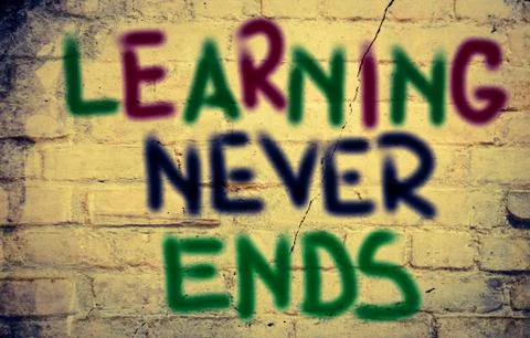 Learning never ends concept Stock Illustration