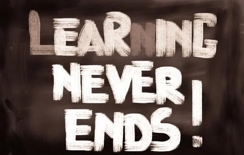 Learning never ends concept Stock Illustration