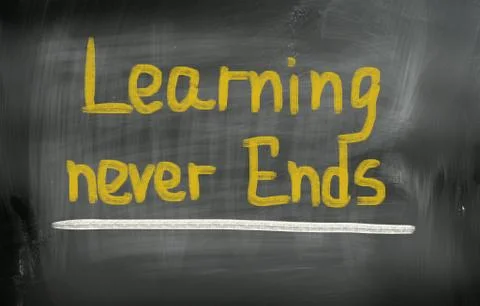 Learning never ends concept Stock Illustration