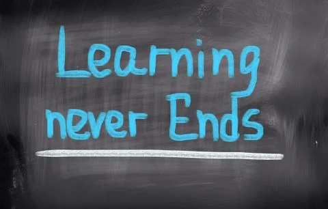Learning never ends concept 스톡 일러스트