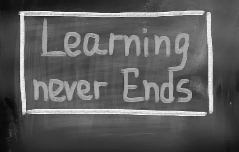 Learning never ends concept 스톡 일러스트