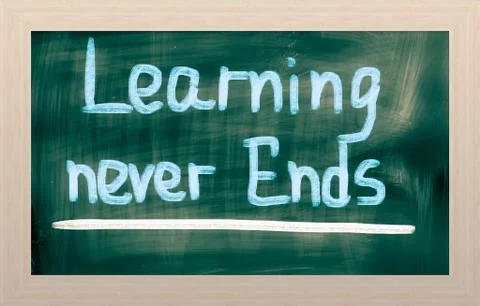 Learning never ends concept Stock Illustration