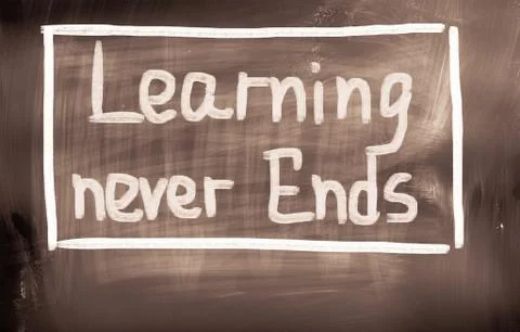 Learning never ends concept Illustrazione stock