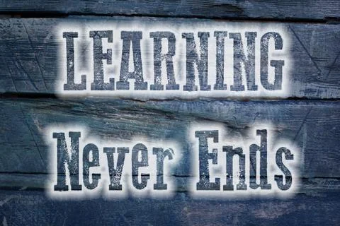 Learning never ends concept Stock Illustration