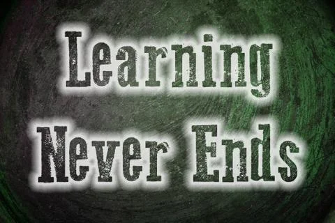 Learning never ends concept Stock Illustration
