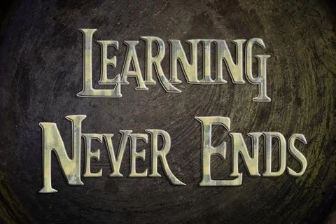 Learning never ends concept Stock Illustration