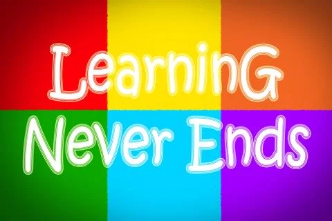 Learning never ends concept 스톡 일러스트
