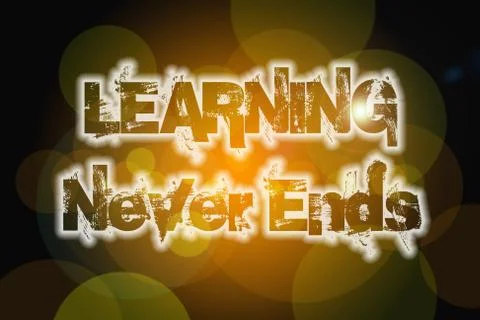 Learning never ends concept Illustrazione stock
