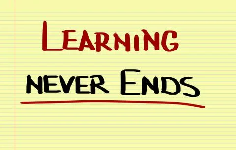 Learning Never Ends Concept 스톡 일러스트