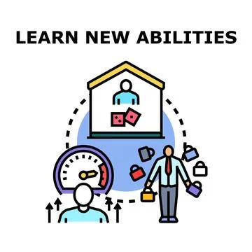 Learning new abilities for career development concept Stock Illustration