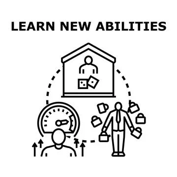 Learning new abilities for career development concept Stock Illustration
