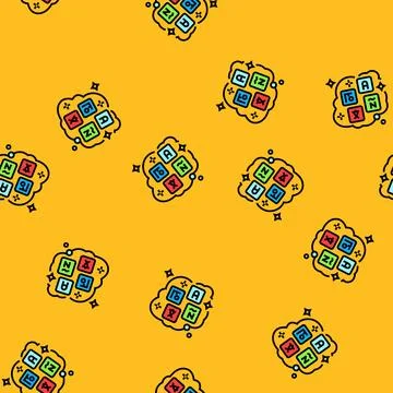 Learning new language dream vector seamless pattern Stock Illustration