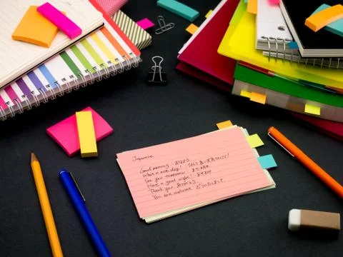 Learning New Language Writing Words Many Times on the Notebook; Japanese Stock Photos