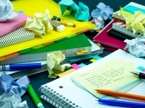 Learning New Language Writing Words Many Times on the Notebook; Vietnamese Stock Photos