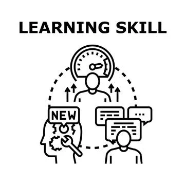 Learning new skill set and improving professional abilities Stock Illustration
