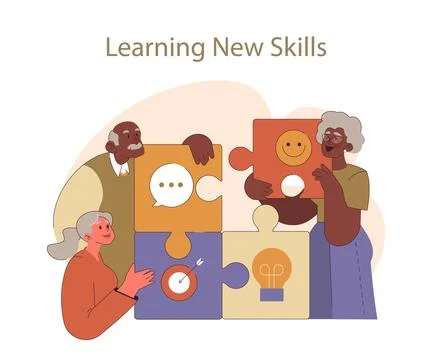 Learning New Skills concept. Stock Illustration