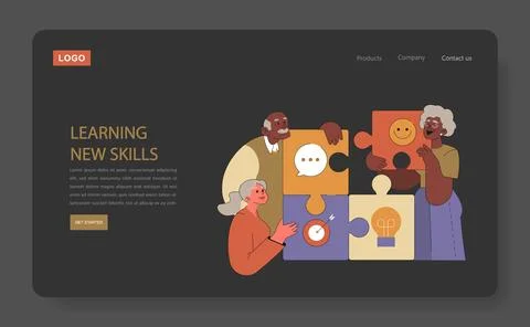 Learning New Skills concept. Stock Illustration