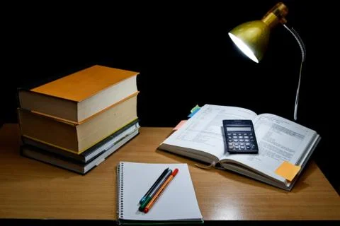 Learning in the night Stock Photos