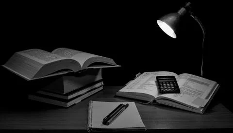 Learning in the night Stock Photos