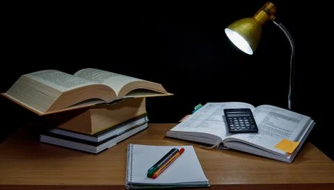 Learning in the night Stock Photos