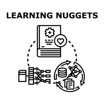 Learning nuggets and microlearning education concept Stock Illustration
