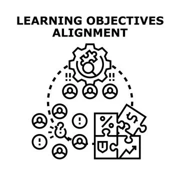 Learning objectives alignment process developing education strategy Illustration