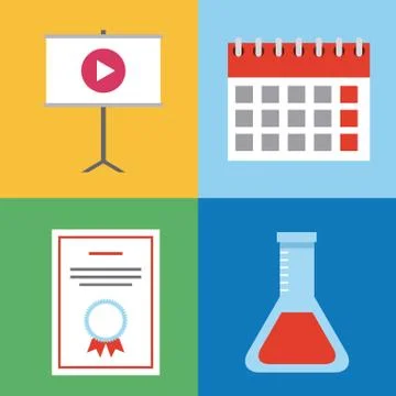 Learning online education Stockillustratie