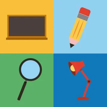 Learning online education Stockillustratie