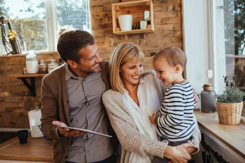 Learning online together Stock Photos