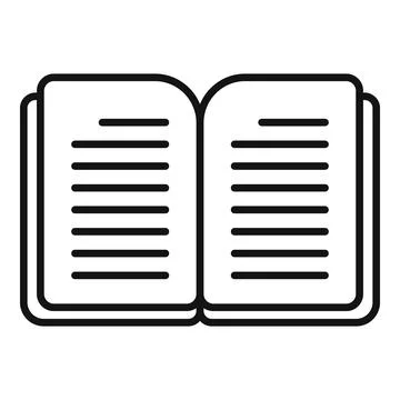 Learning from open book icon outline vector. Advice help Stock Illustration