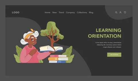 Learning orientation concept. Flat vector illustration Stock Illustration